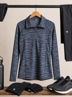 Under Armour Performance Top M Gray Abstract Zebra Print Thumbhole Raglan